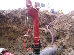 elektromoflassen, DVS 2207-11, +GF+, topload zadel, ondergronds hydrant, HDPE zadel lassen