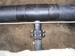 HDPE verloop T-stuk, ondergrondse hydrant leiding aansluiting, PE T-stuk, spiegellassen